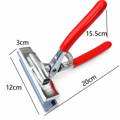 Kích thước kìm căng bạt BEDO dài khoảng 20 cm đầu kẹp rộng 3 cm