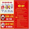 Bộ biển nội quy PCCC, tiêu lệnh, cấm lửa và cấm hút thuốc