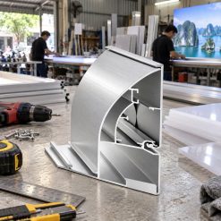 Minh họa nhôm nắp bật 12 cm trên bàn gia công