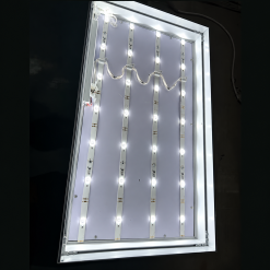 Bố trí LED thanh bên trong khung nhôm hộp đèn