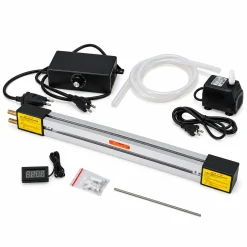 Bộ thanh nhiệt uốn mica BEDO với bộ điều chỉnh, ống nước, bơm và nhiệt kế