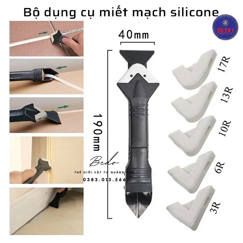 Dụng cụ miết keo silicone kích thước 190 × 40 mm
