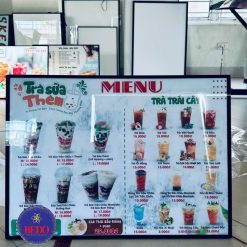 Bảng menu tranh điện thực tế tại xưởng