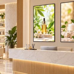 Minh họa tranh điện trang trí quầy lễ tân spa