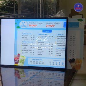 hộp đèn menu trà sữa