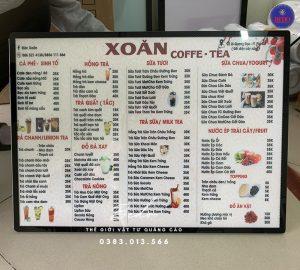 hộp đèn led menu để quầy