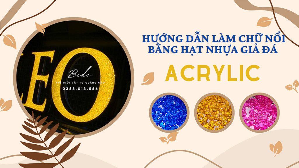 Chữ nổi hạt nhựa acrylic