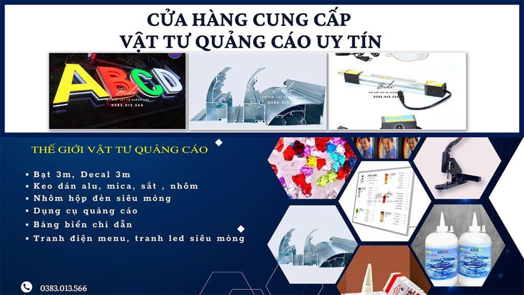 địa chỉ cung cấp vật tư quảng cáo