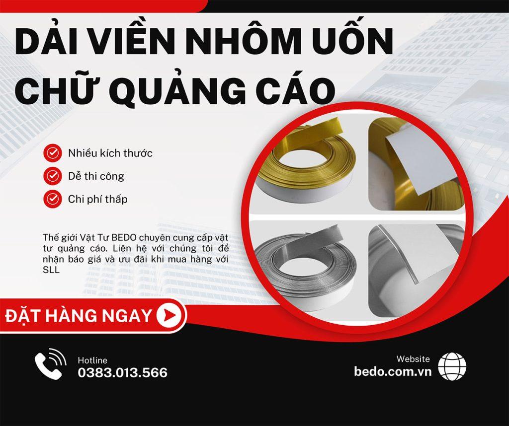 Dải viền nhôm uốn chân chữ