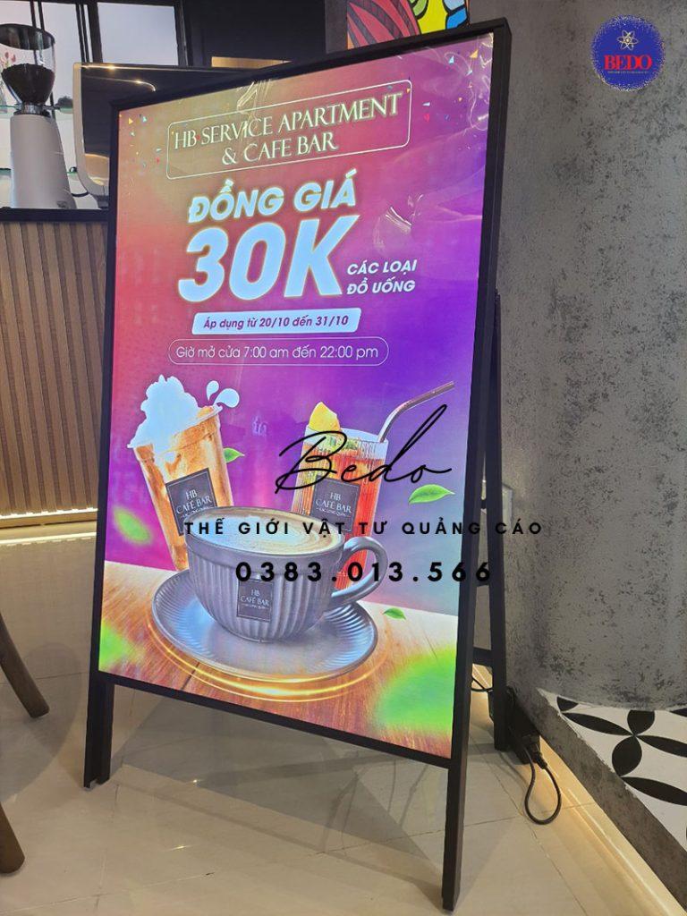 Bảng menu đứng chân chữ A - Vật tư BEDO