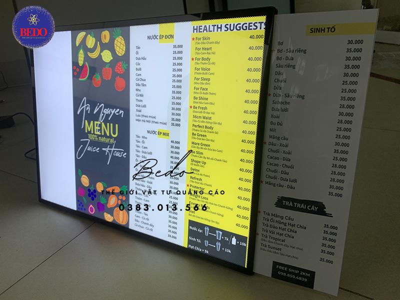 tranh điện menu để bàn Ở "AN NUYEN"