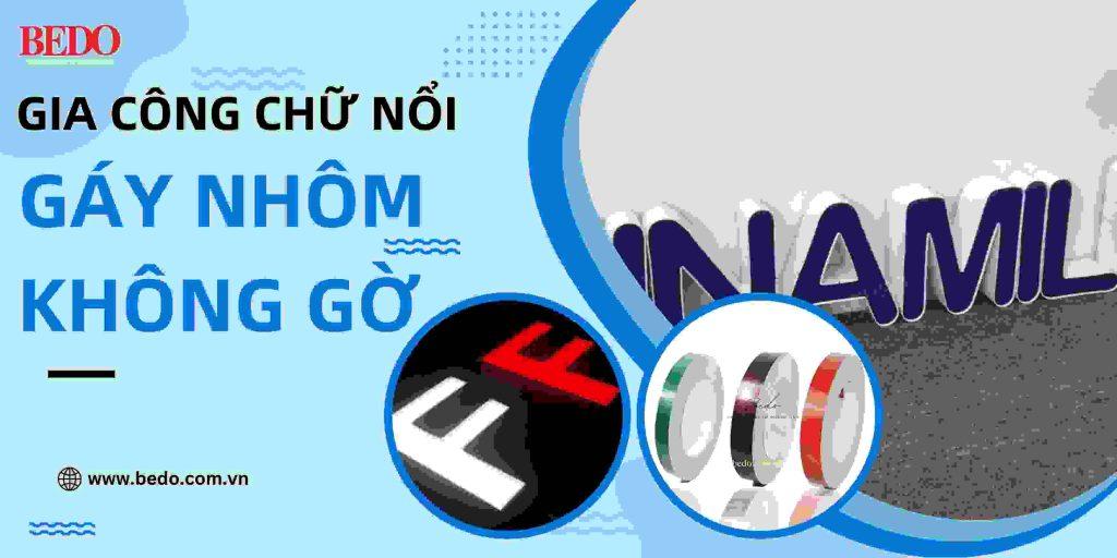 chân nhôm - gáy uốn chữ không gờ
