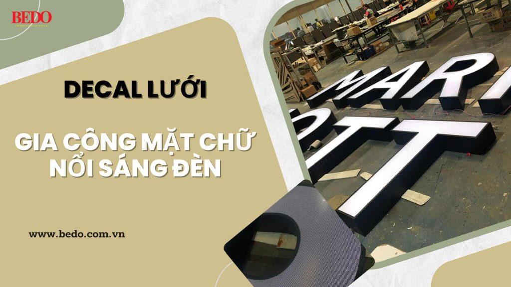 decal lưới dán mặt chữ nổi BEDO