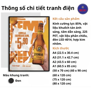 Tranh điện rút siêu mỏng giá rẻ của BEDO