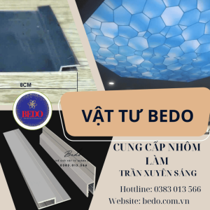 nhôm lắp đặt trần xuyên sáng