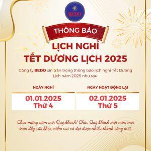 BEDO Thông Báo Lịch Nghỉ Tết Dương Lịch 2025
