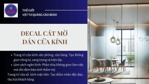 Decal cát mờ dán cửa kính