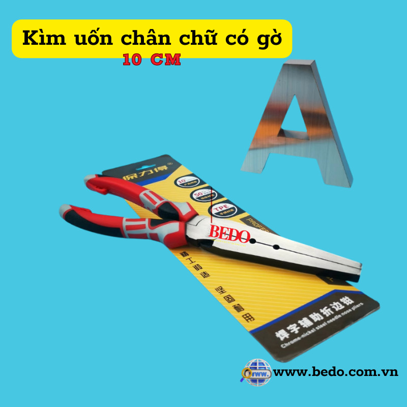 Kìm Uốn Chân Nhôm Có Gờ BEDO
