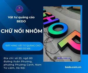 Chữ Nổi Nhôm Gắn LED – Nhìn Ban Ngày Đẹp, Tối Càng Rực Rỡ