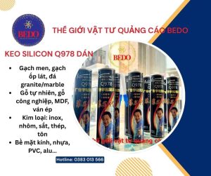 Keo Silicone Dán Gạch, Đá, Gỗ, Kim Loại, Sắt Thép – Giải Pháp Kết Dính Mọi Vật Liệu Từ BEDO