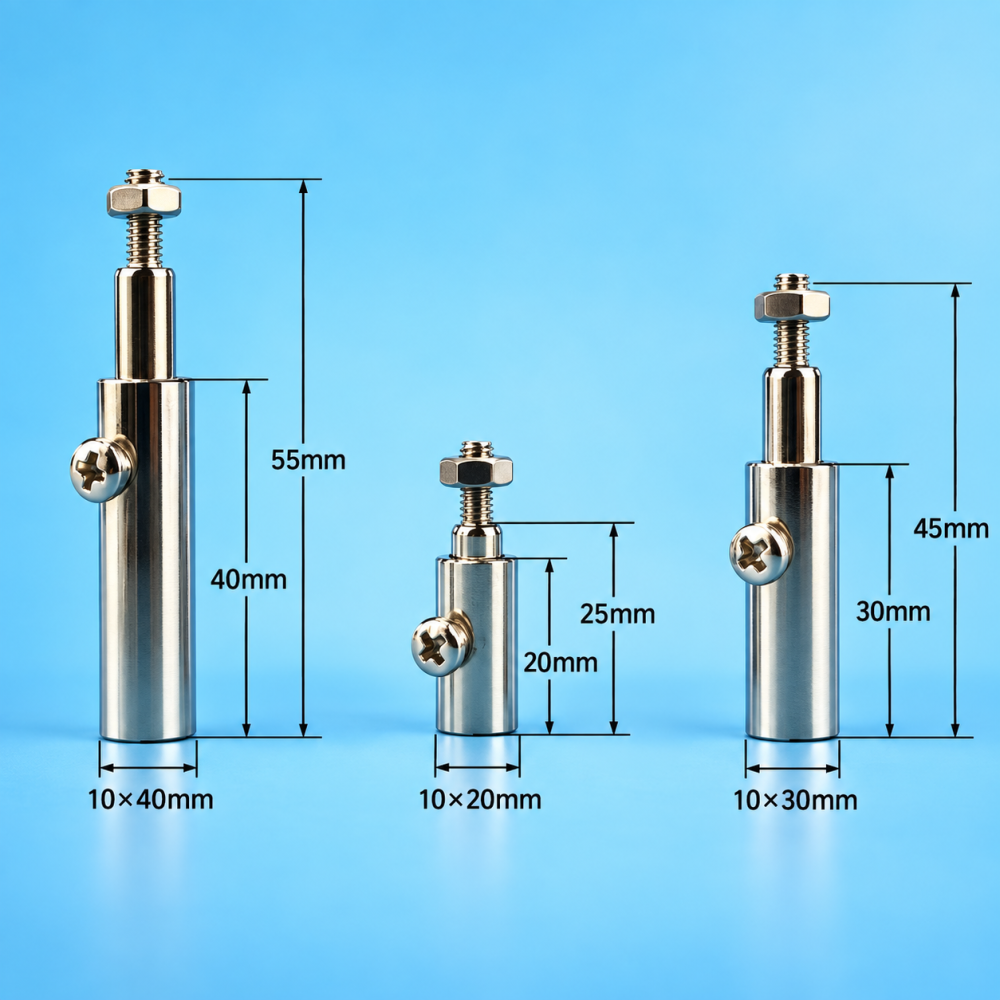Ba cỡ ốc cách chữ nổi BEDO 10 x 20, 10 x 30 và 10 x 40 mm