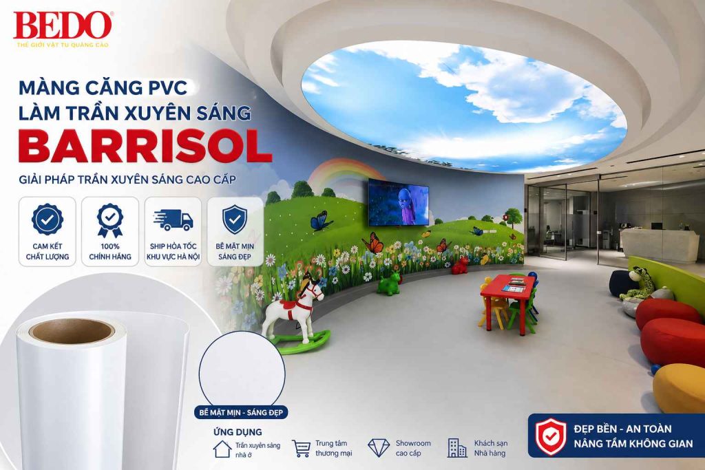Màng Căng PVC Làm Trần Xuyên Sáng