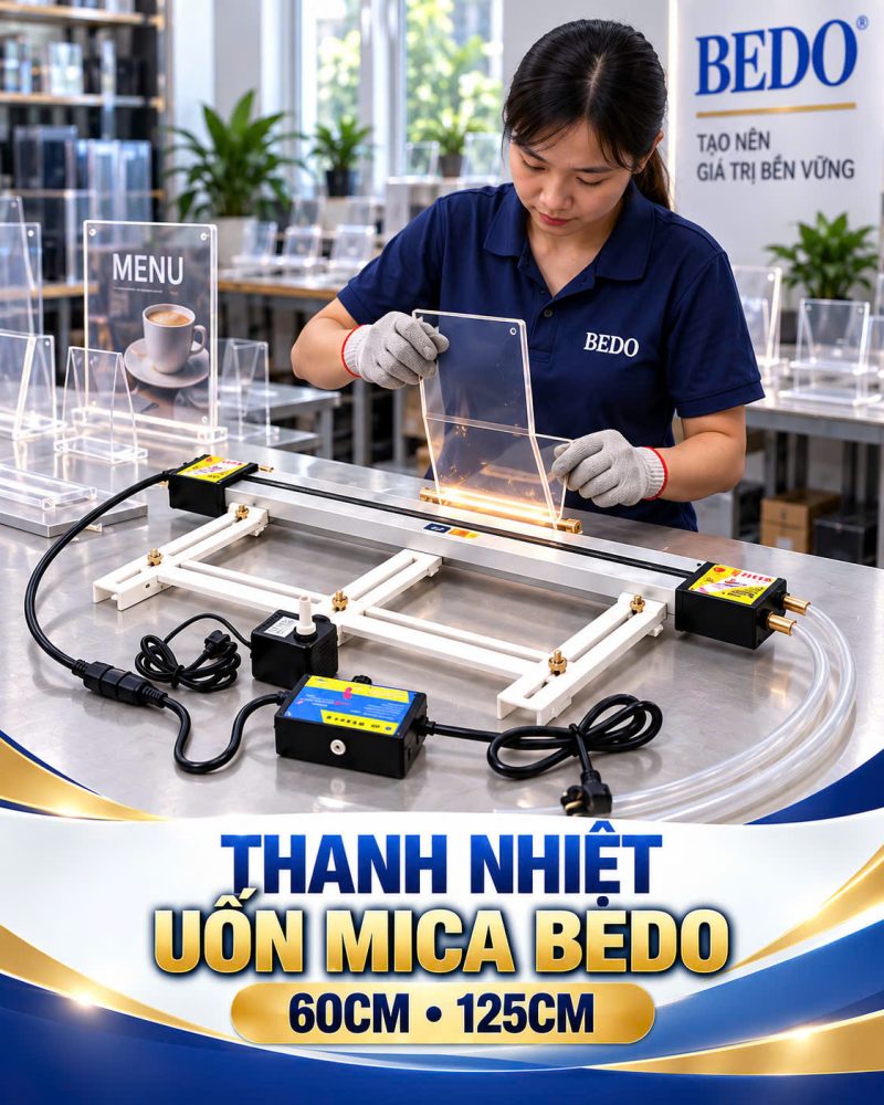 Ứng dụng thanh nhiệt BEDO trong gia công và uốn tấm mica