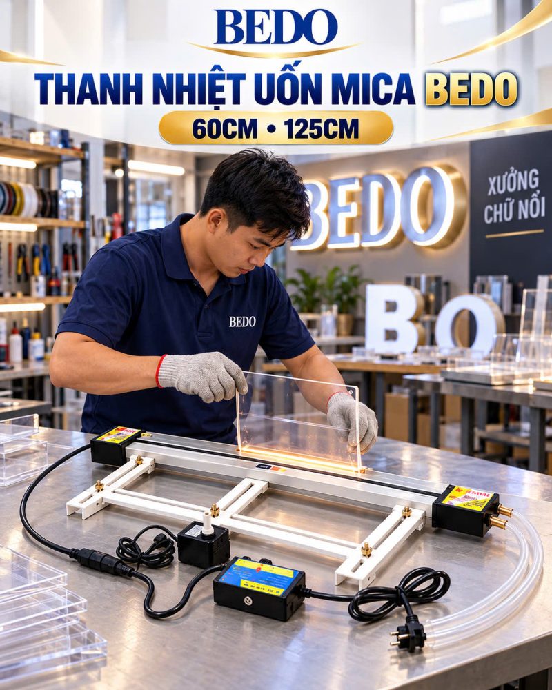 Bộ thanh nhiệt uốn mica BEDO 60cm và 125cm kèm phụ kiện