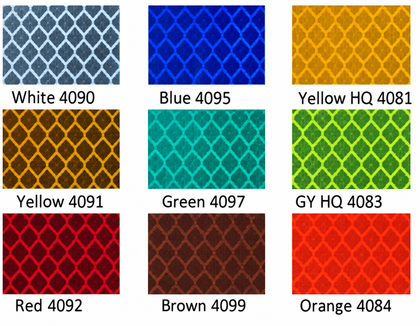 Bảng màu tham khảo decal phản quang 3M tại BEDO